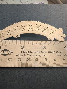Taxco Mexico Sterling Silver Pin Lizard Gecko 4" Long